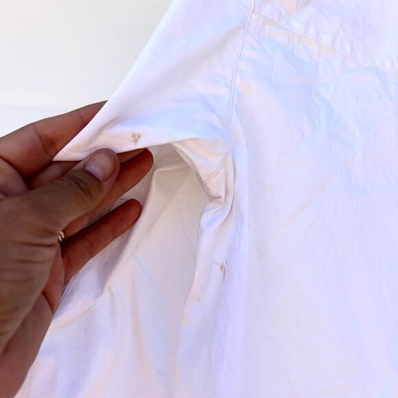 Frank & Eileen Joedy White Cotton Poplin Boyfriend Button Up Shirt Blouse XXS - Picture 8 of 8